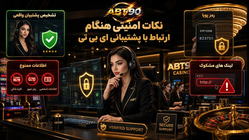 نکات امنیتی هنگام ارتباط با پشتیبانی ای بی تی
